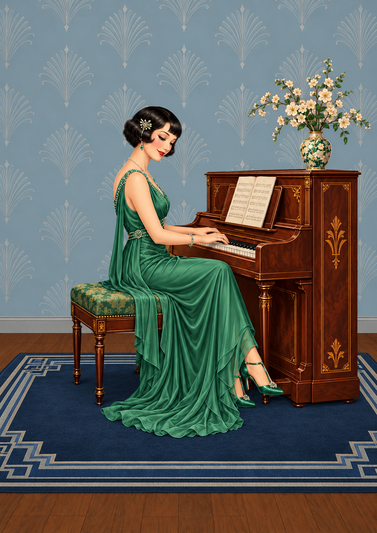 Notes in Emerald — Art Print
