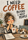 I Need Coffee Before I Need People (Version 2) - Art Print