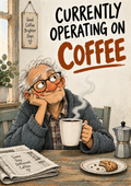 Currently Operating on Coffee - Art Print