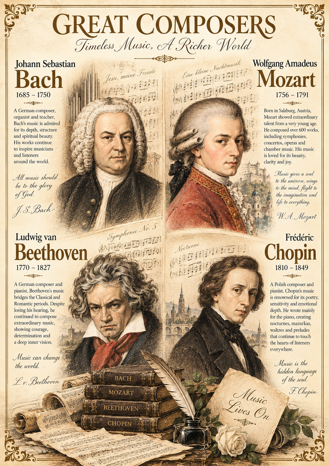 Great Composers — Art Print