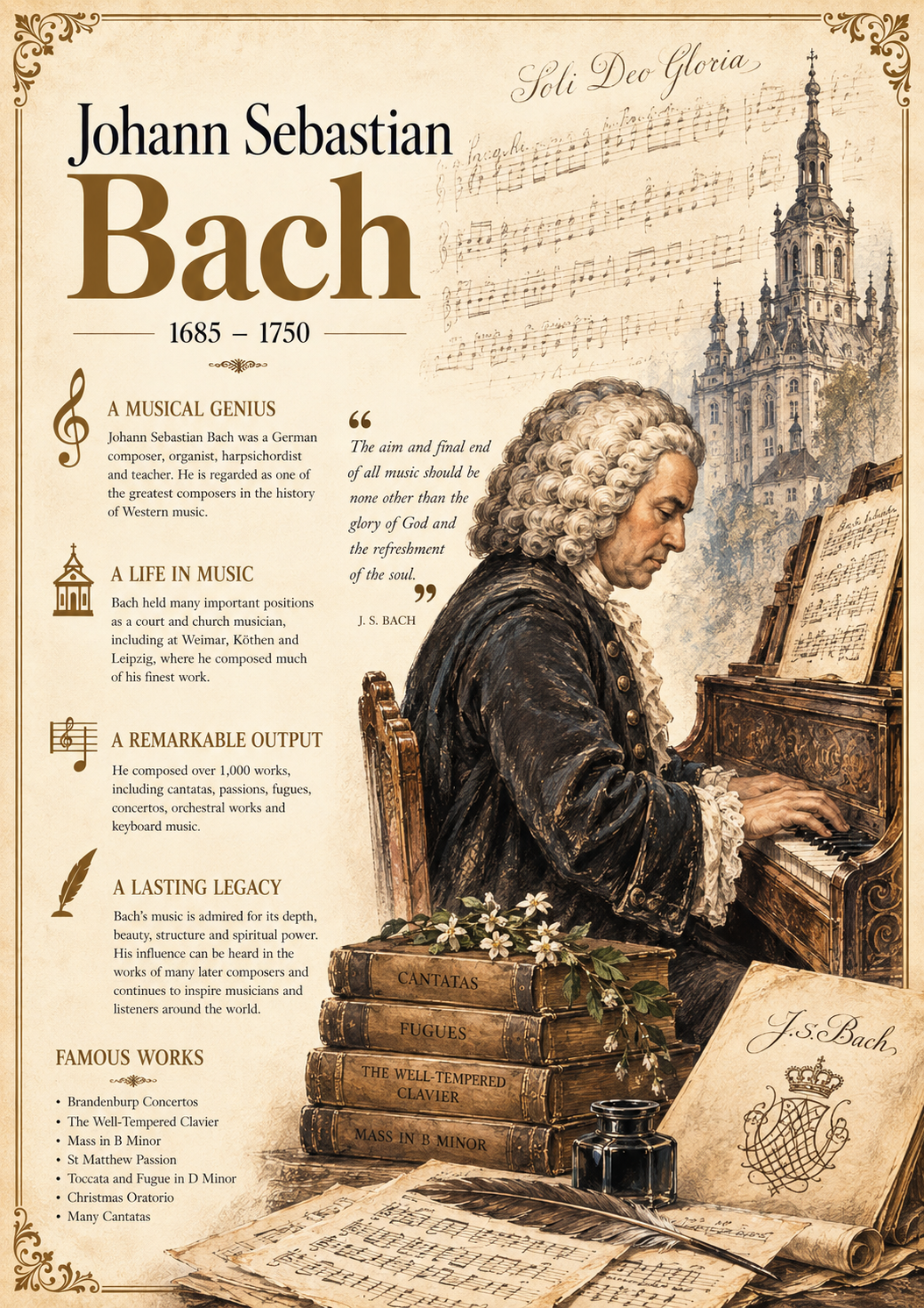 Johann Sebastian Bach — Art Print