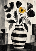 Bold Blooms in Black — Art Print