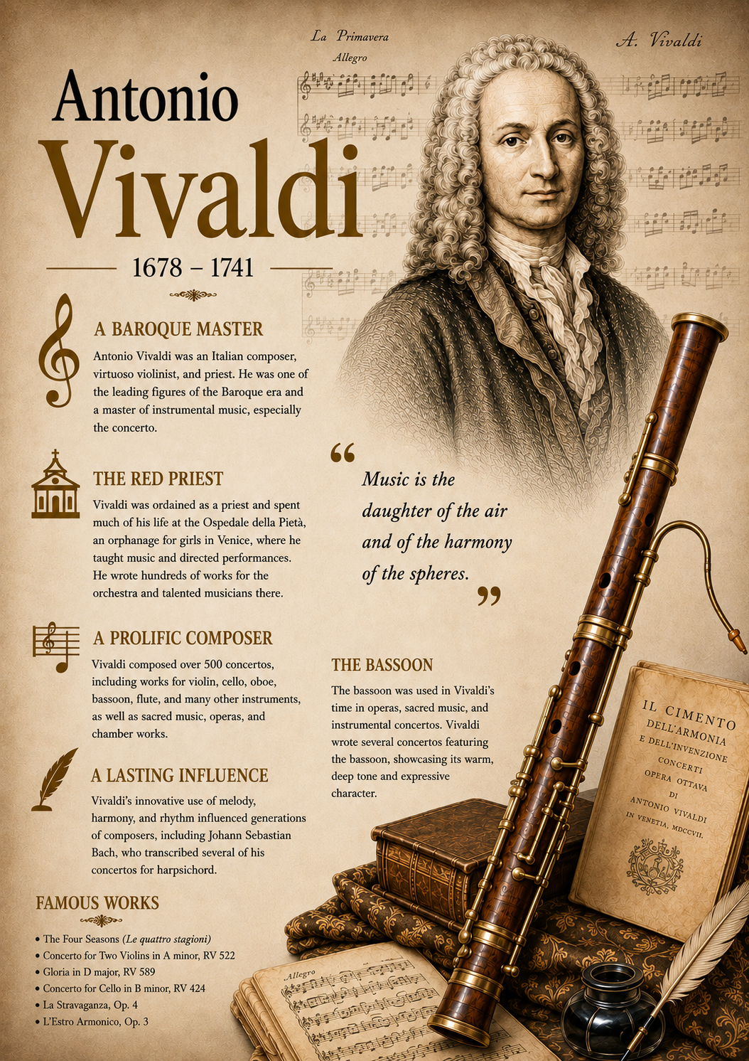 Antonio Vivaldi — Art Print
