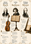 Bach, Beethoven & Mozart — Art Print