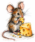 The Little Cheese Thief — Art Print