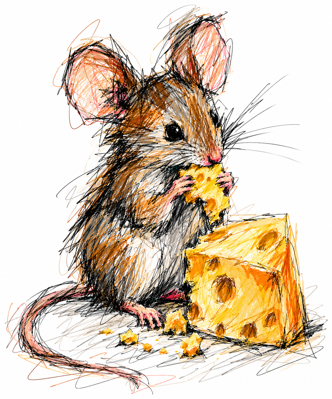 The Little Cheese Thief — Art Print