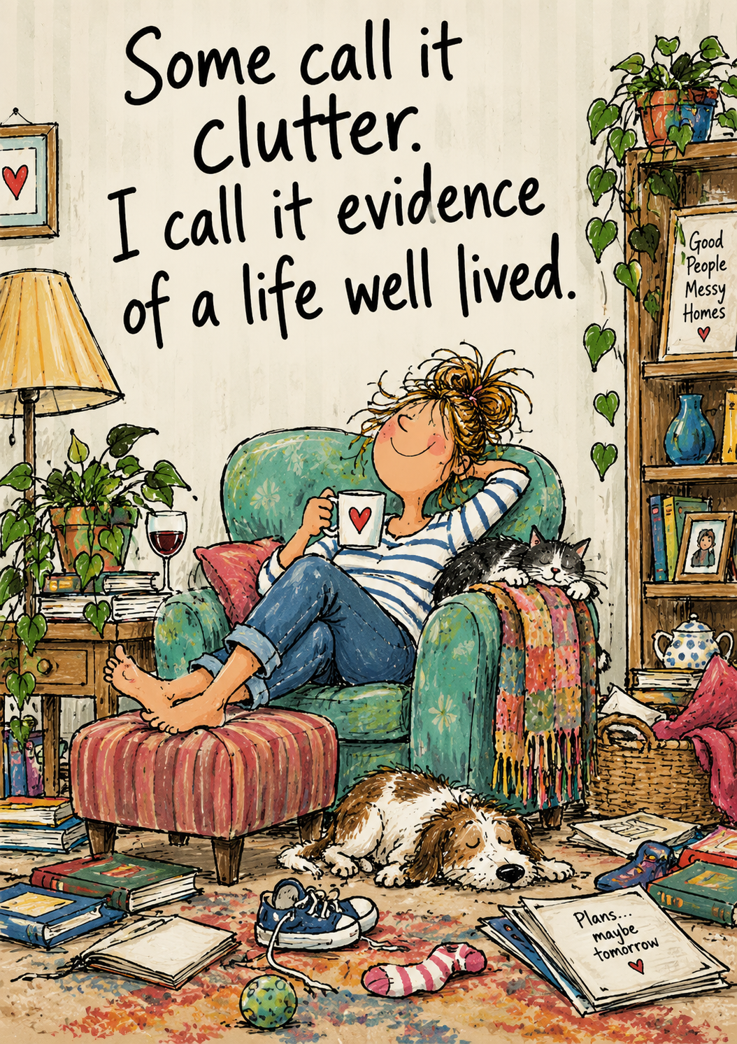 Some Call It Clutter. I Call It Evidence of a Life Well Lived. — Art Print