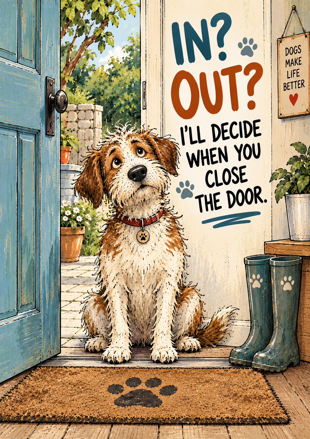 In? Out? I'll Decide When You Close the Door — Art Print