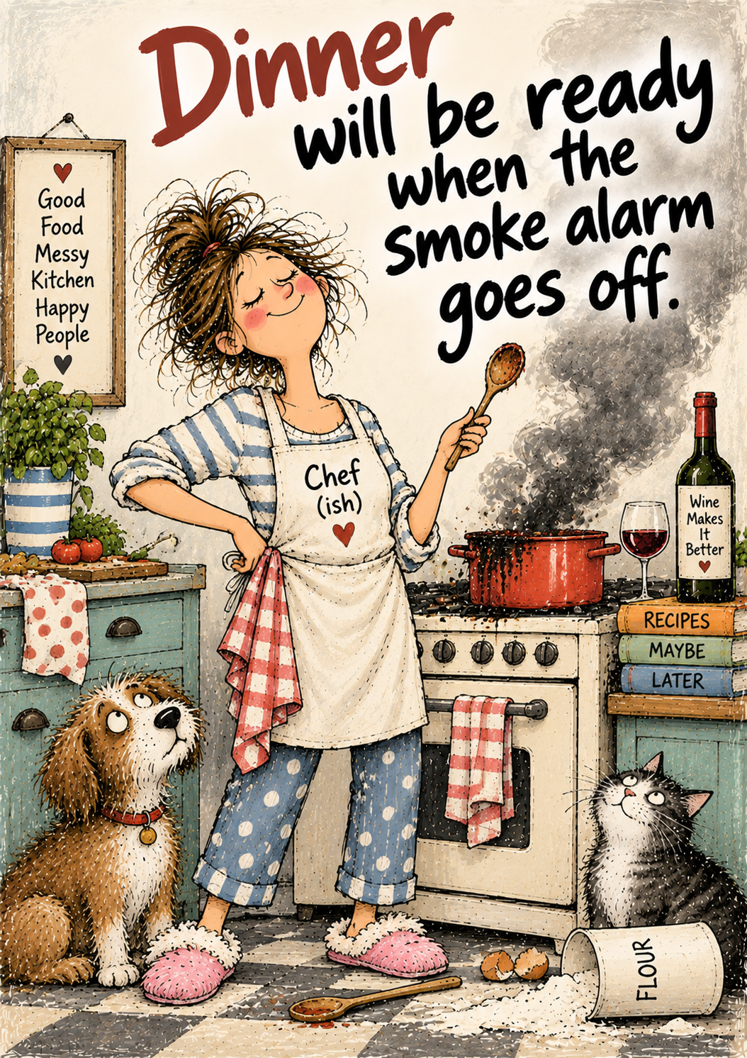 Dinner Will Be Ready When the Smoke Alarm Goes Off — Art Print