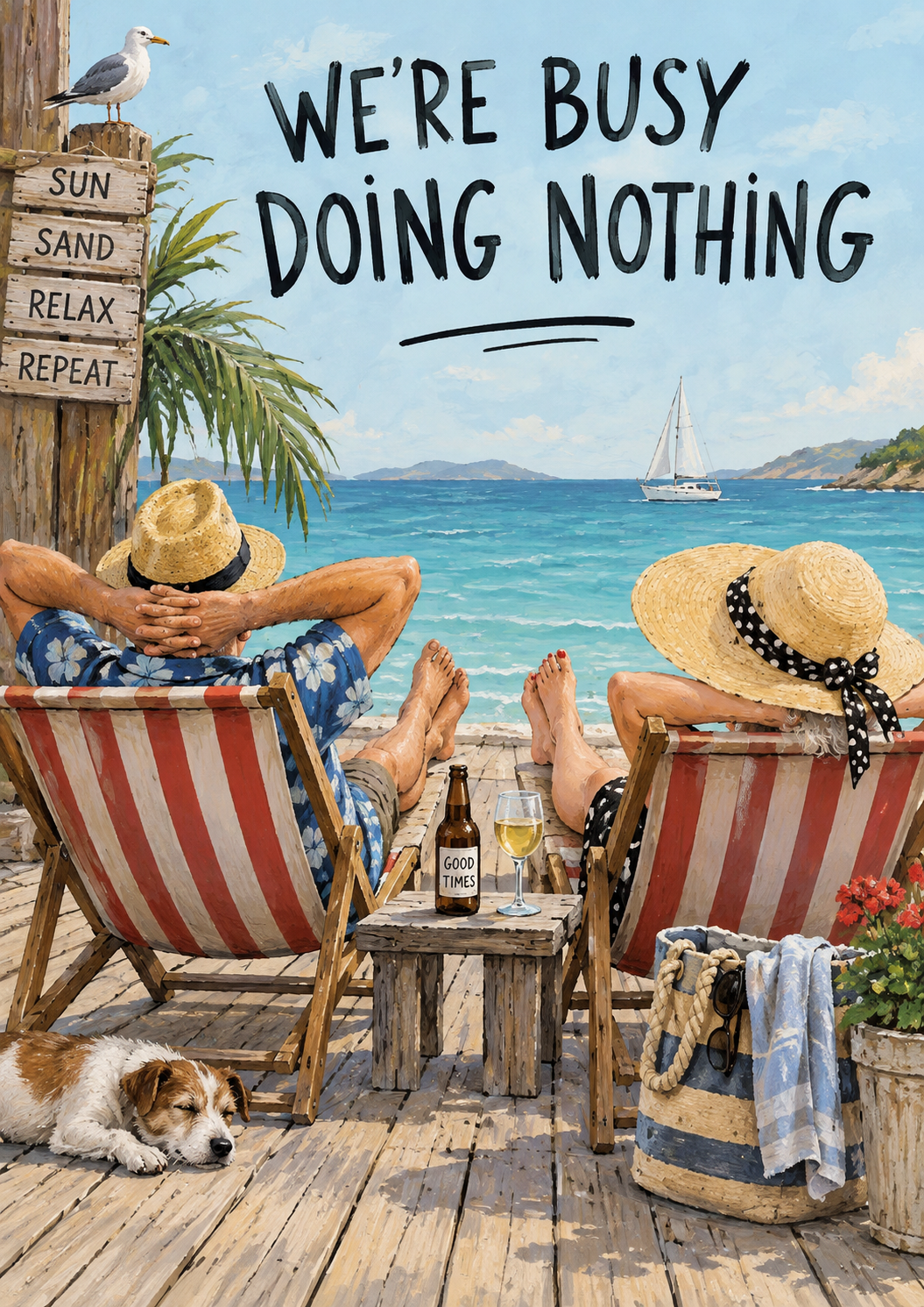 We're Busy Doing Nothing — Art Print