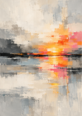 Glow Through the Mist - Abstract Art Print