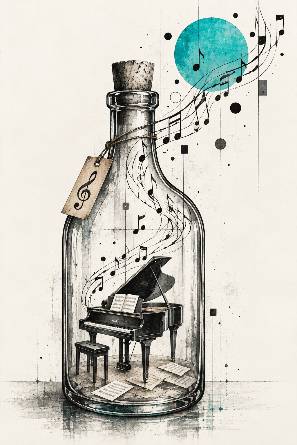Music in a Bottle - Art Print