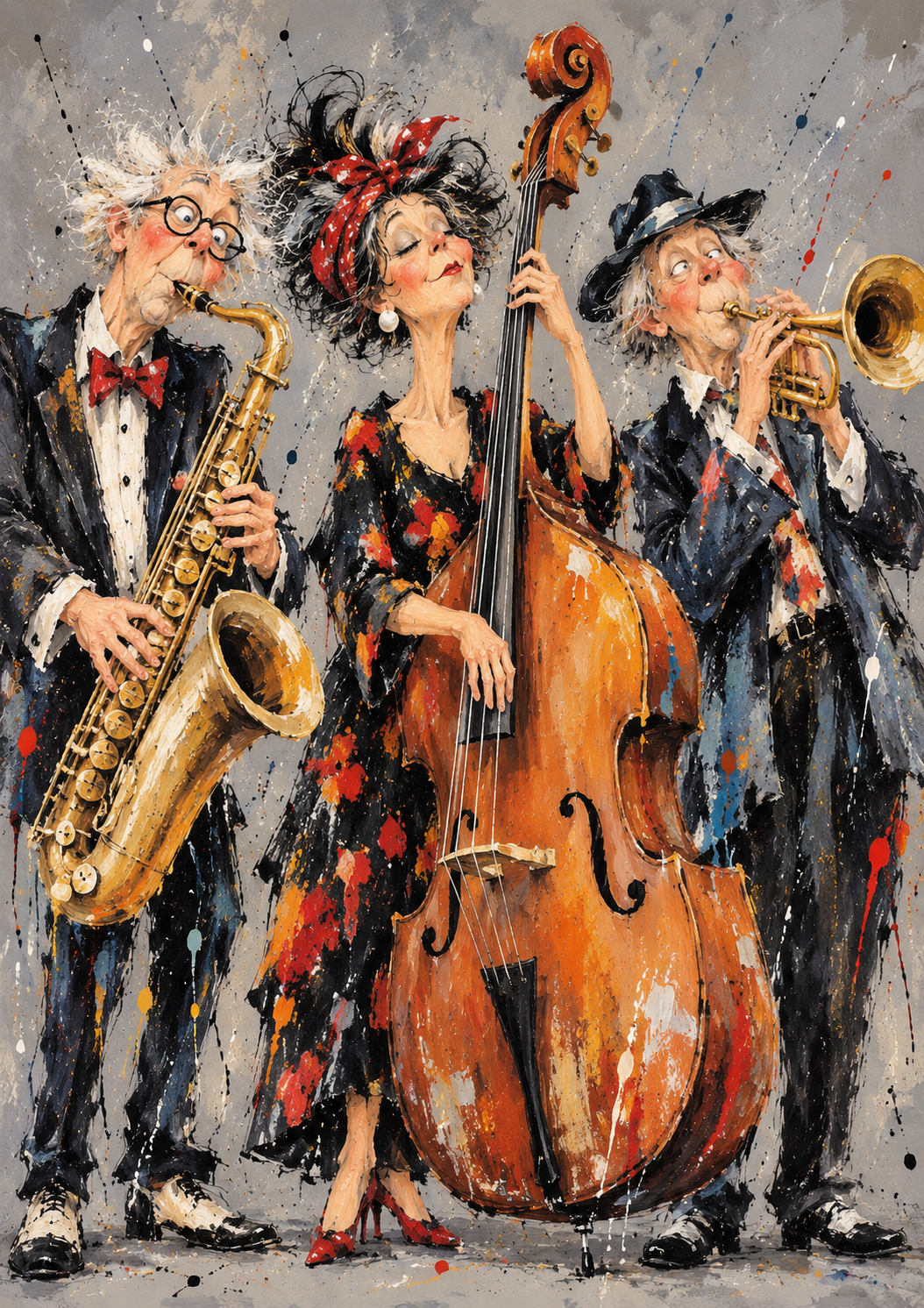 The Jazzy Trio - Art Print