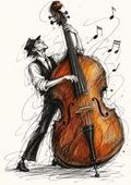 The Bass Player — Art Print