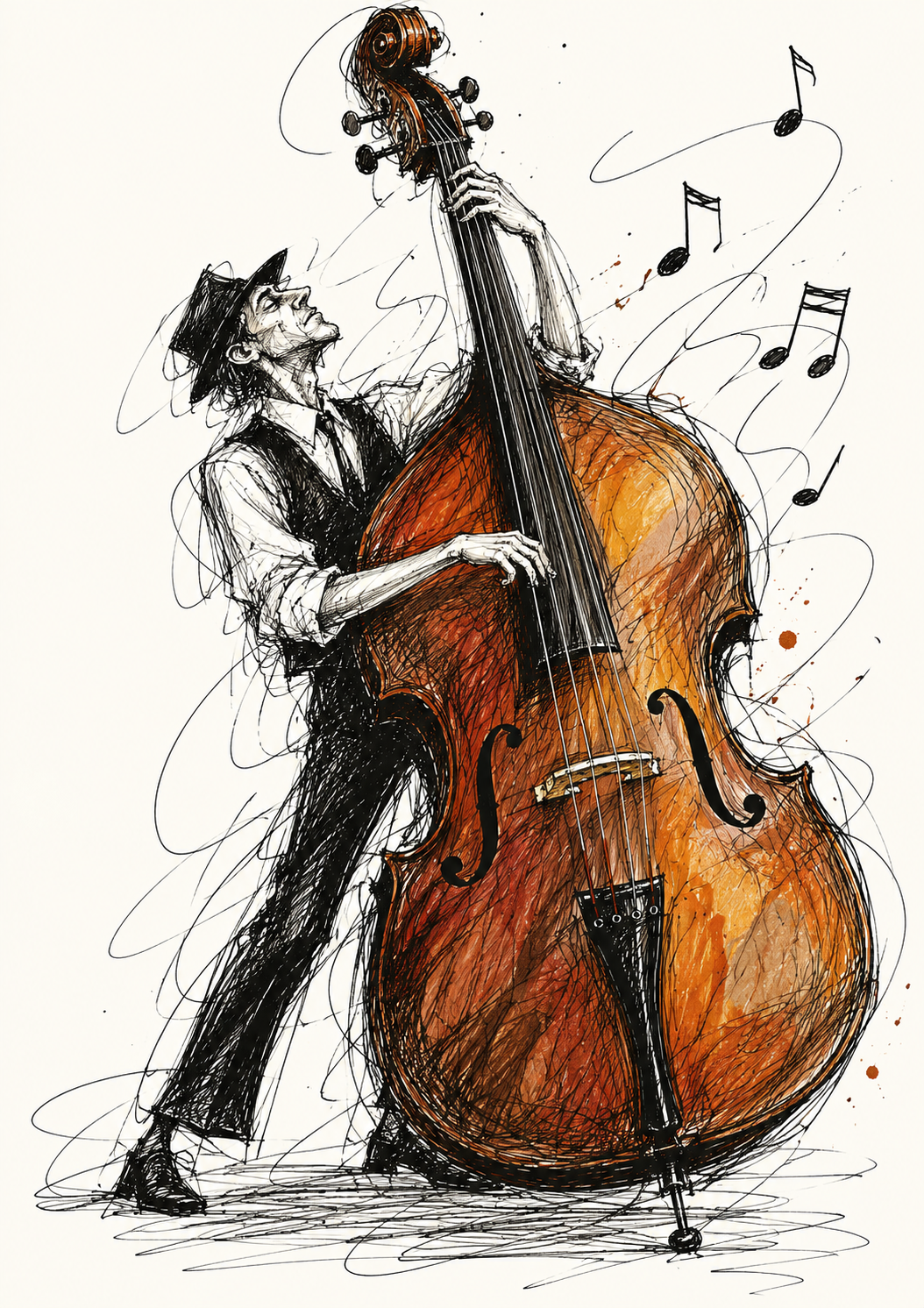The Bass Player — Art Print