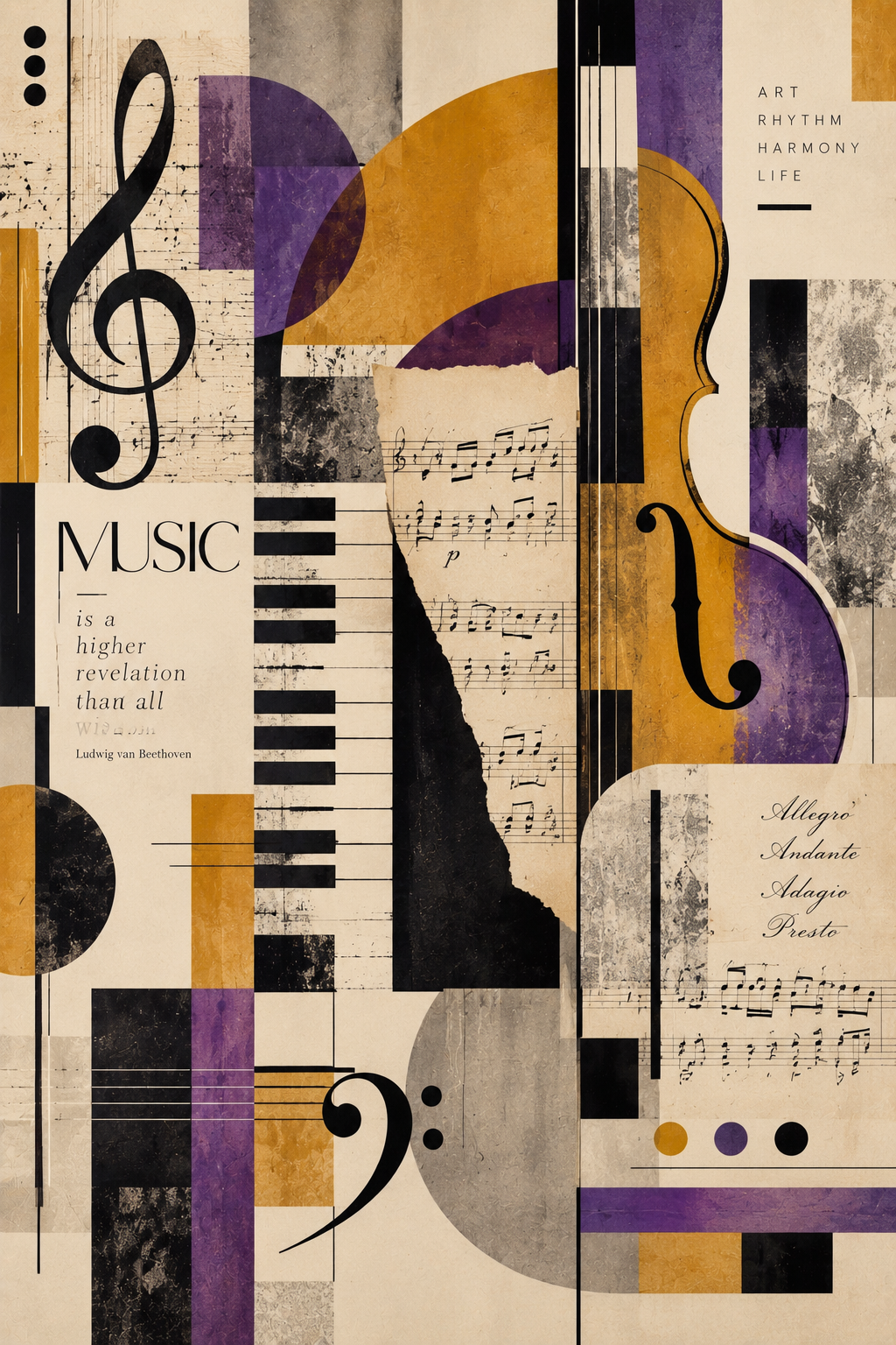Art. Rhythm. Harmony. Life — Art Print