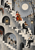 Moonlight Musicians - Art Print