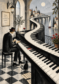 Music Takes Us to Unexpected Places — Art Print
