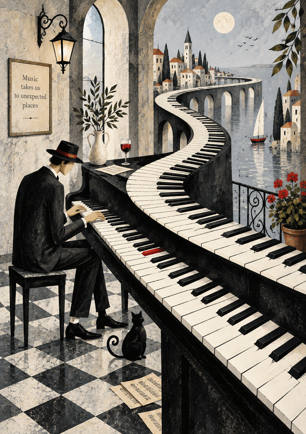 Music Takes Us to Unexpected Places — Art Print