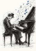 The Piano Man — Art Print