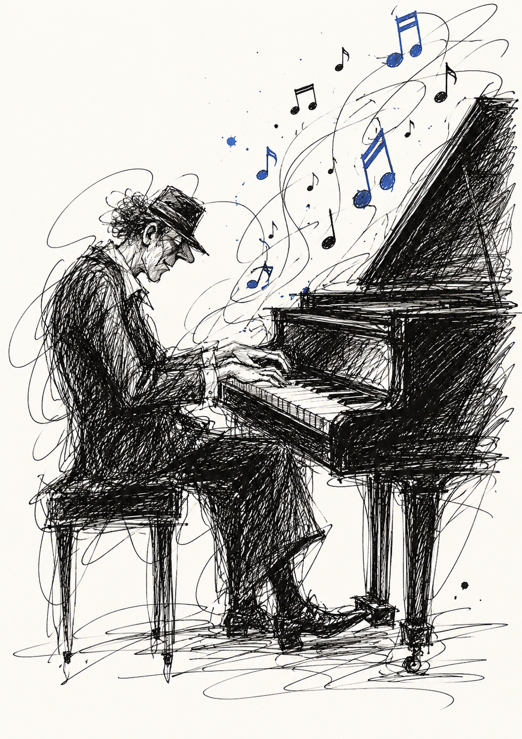 The Piano Man — Art Print