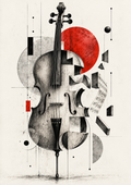 Cello in Red — Art Print