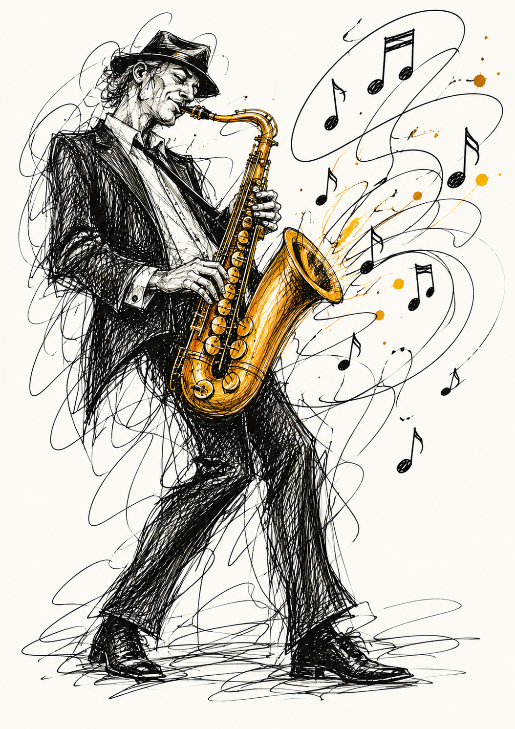 The Saxophonist — Art Print
