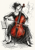 The Cellist — Art Print