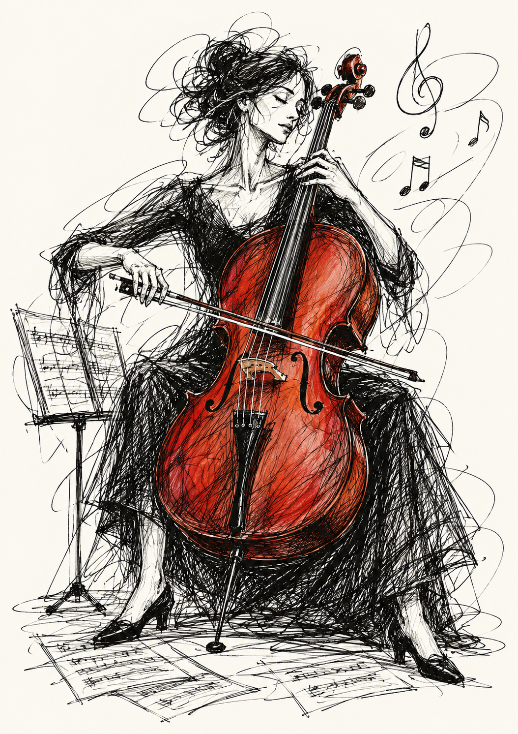 The Cellist — Art Print
