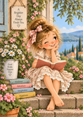 A Brighter Day - Girls Reading Art Print
