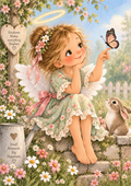 Kindness Makes Everything Brighter - Angel Garden Art Print