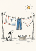 Washing Day Watcher — Art Print