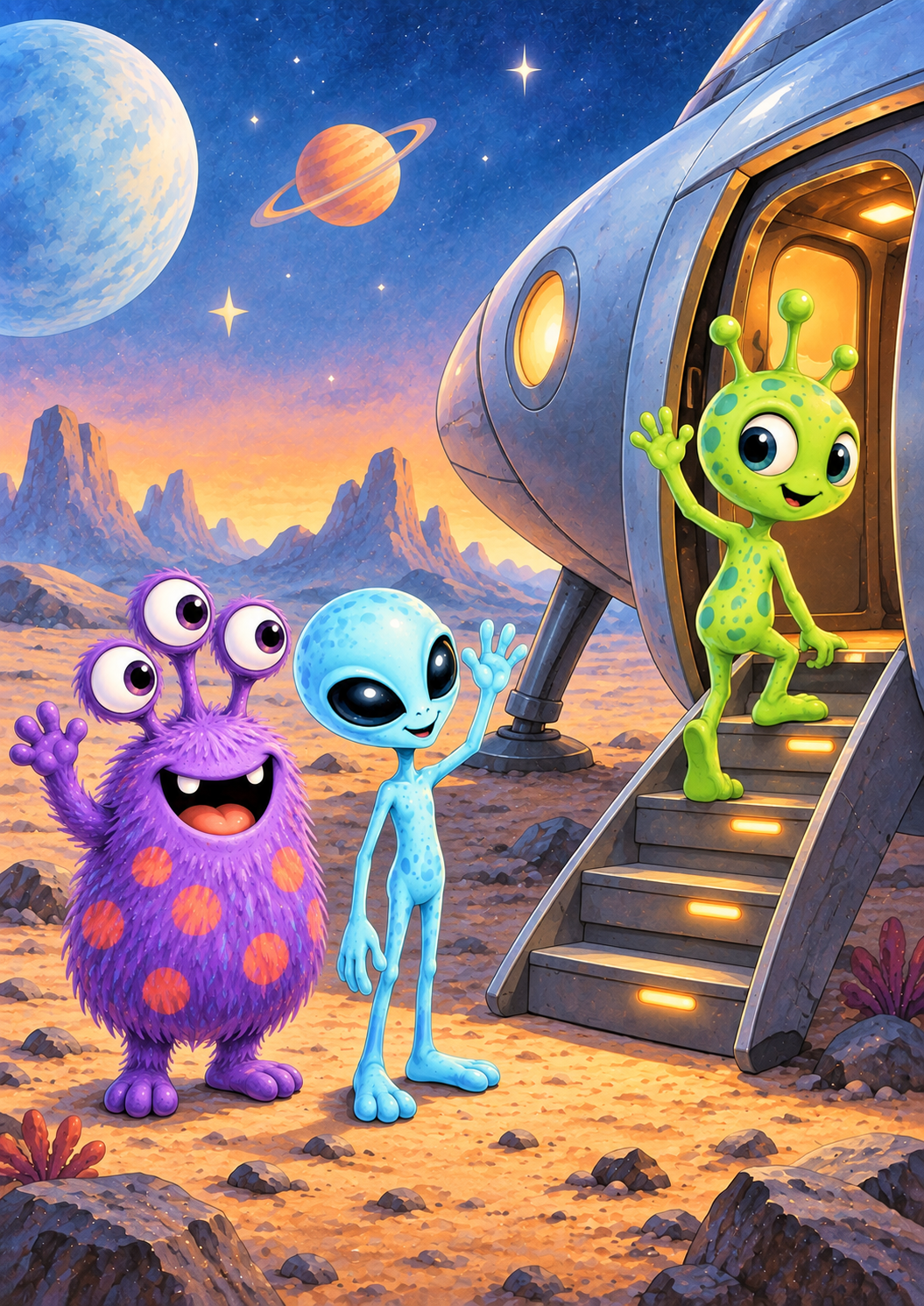 Alien Adventure - Children’s Space Art Print