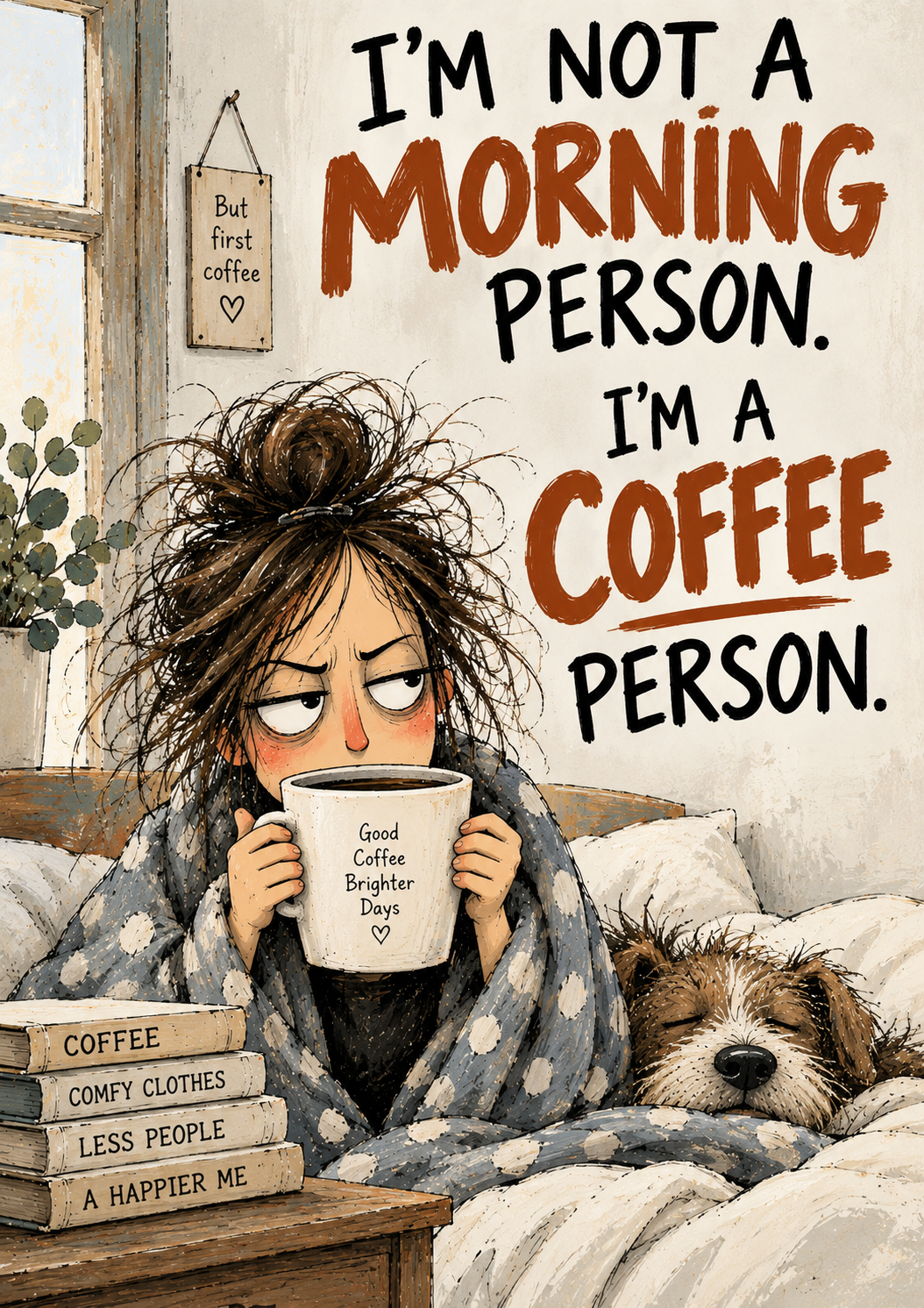 I'm Not a Morning Person. I'm a Coffee Person. - Art Print