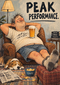 Peak Performance - Funny Beer Art Print