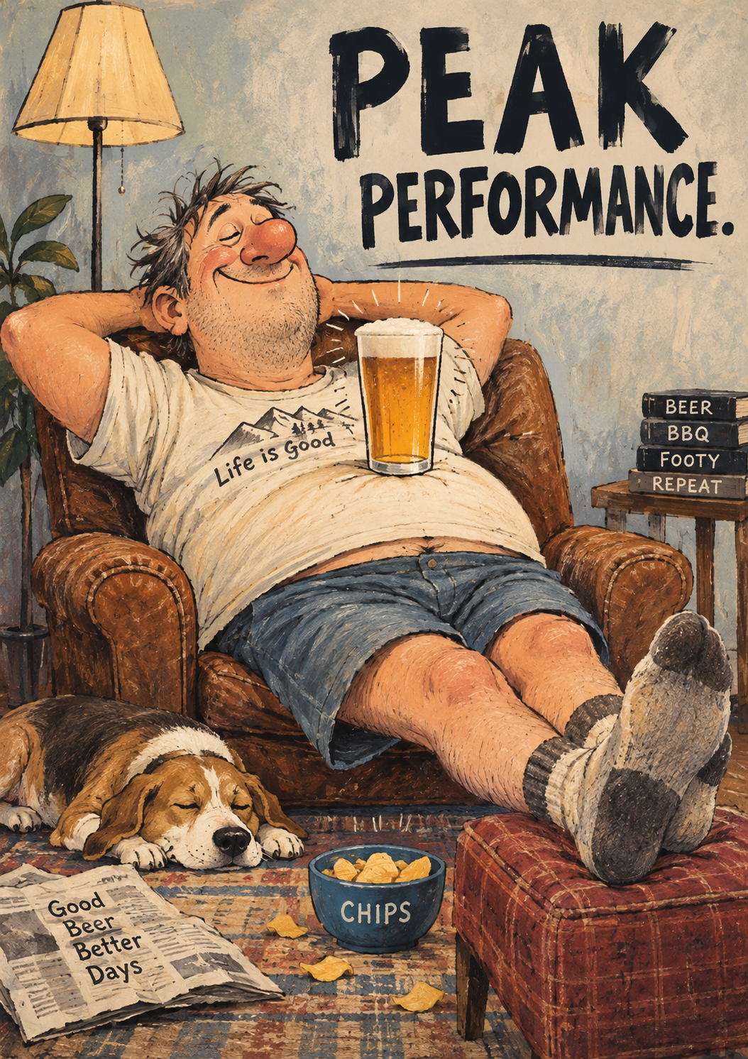 Peak Performance - Funny Beer Art Print