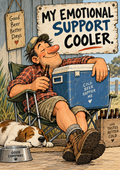 My Emotional Support Cooler - Funny Beer Art Print