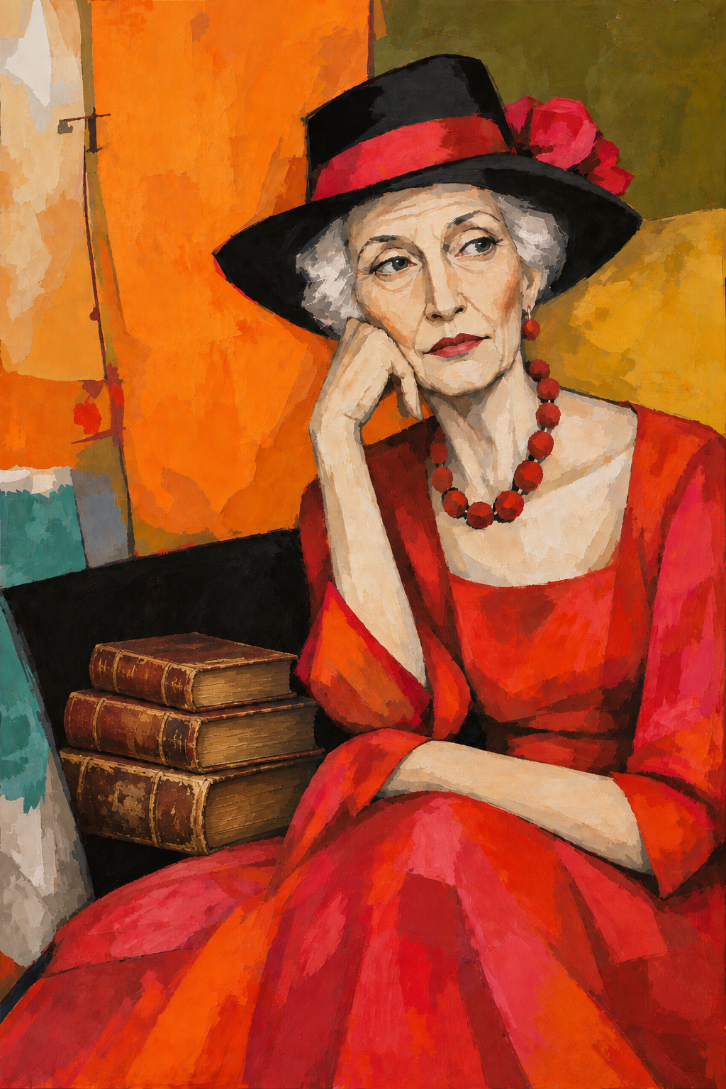 The Woman in Red — Art Print