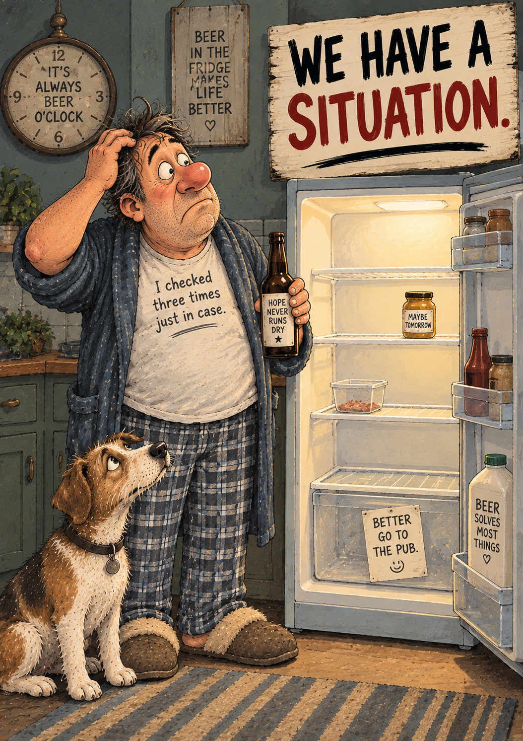 We Have a Situation - Funny Beer Art Print