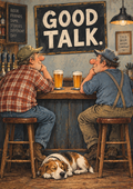 Good Talk - Funny Beer & Mates Art Print