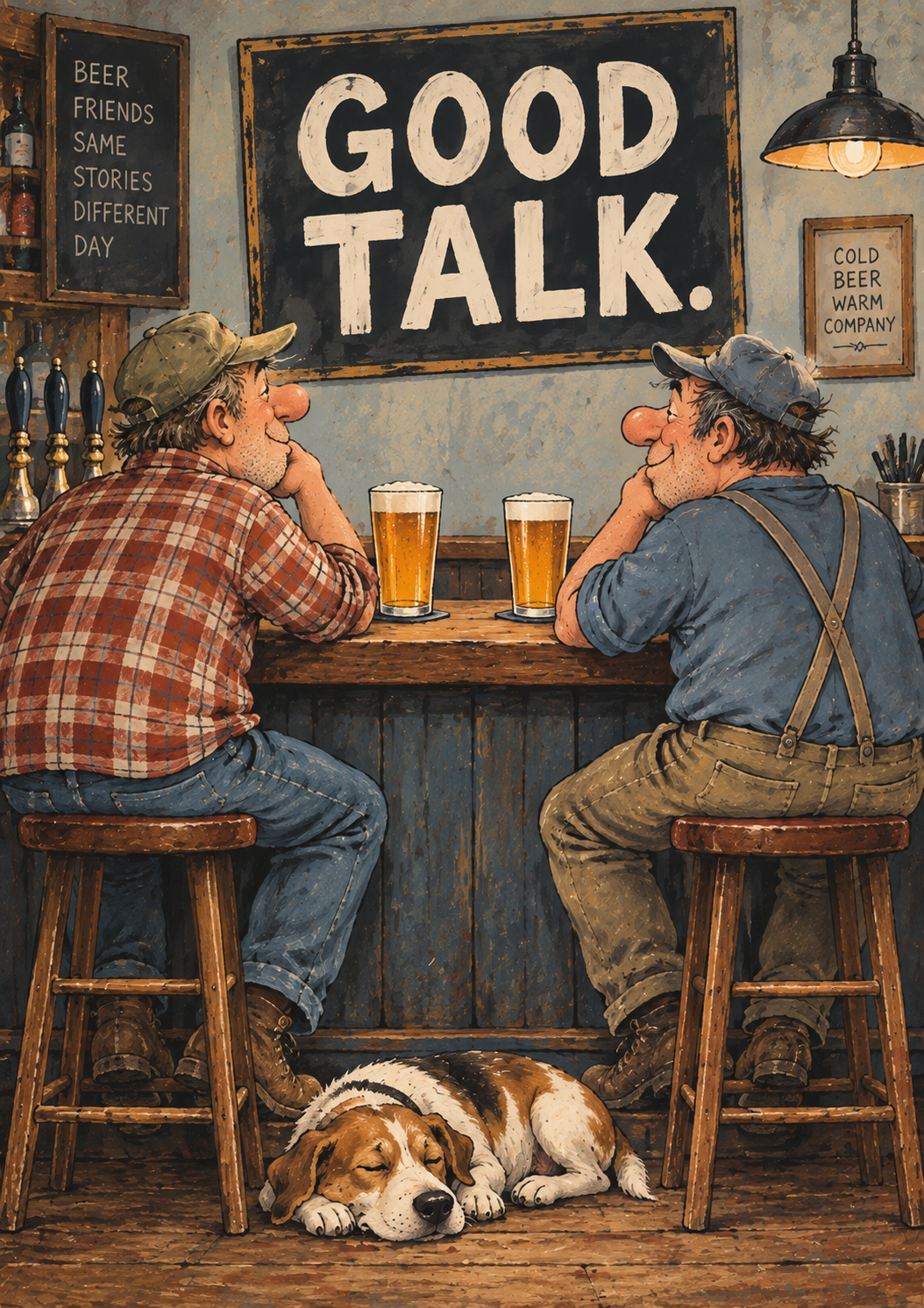 Good Talk - Funny Beer & Mates Art Print