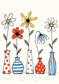 Five Little Vases — Art Print