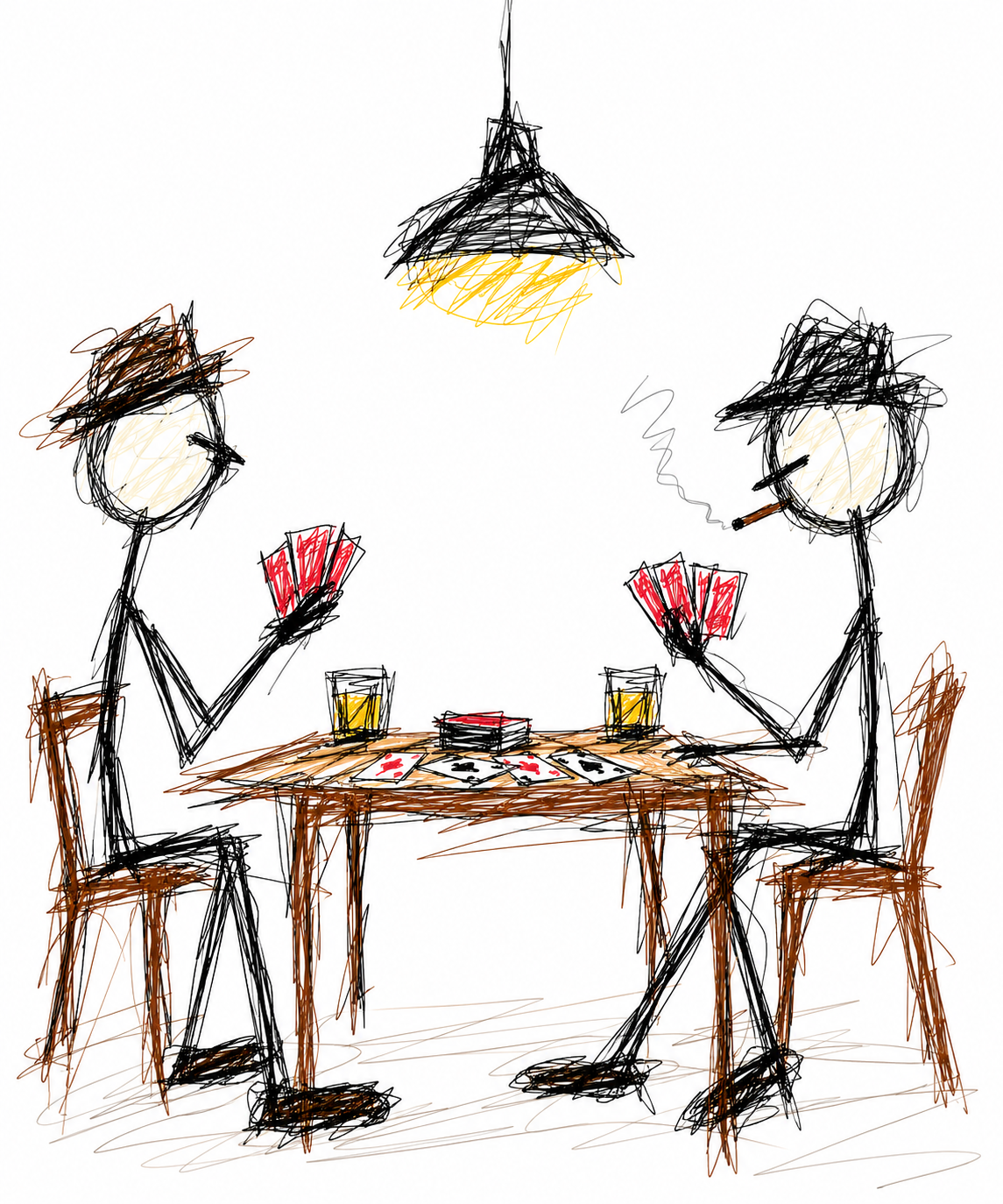 The Card Sharks — Art Print