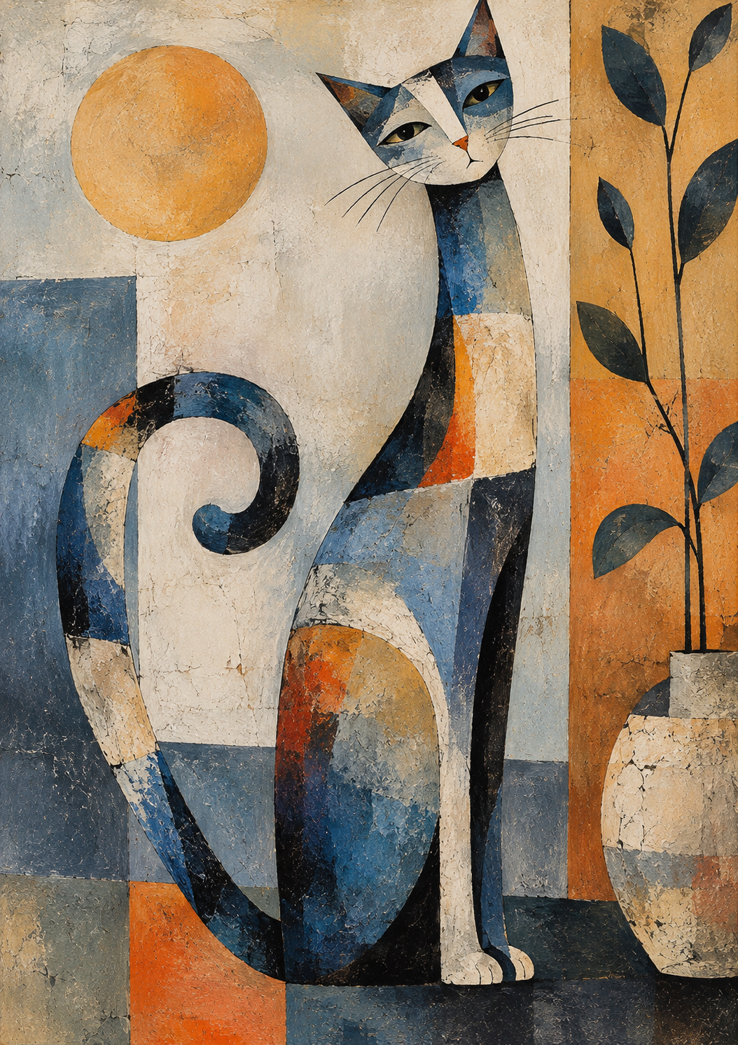 Cubist Cat — Art Print