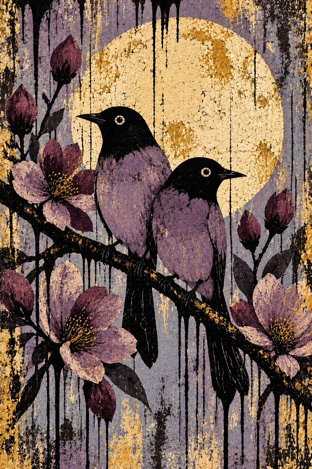 Two Birds, One Moon — Art Print