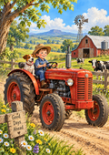 Good Days Ahead - Country Tractor Art Print