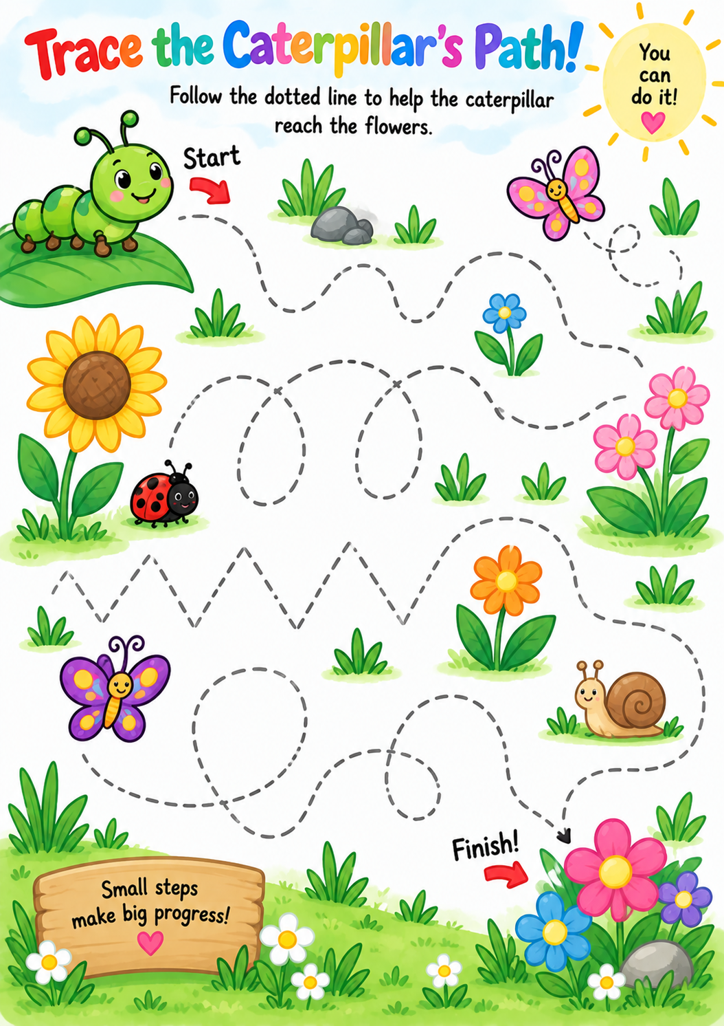 Trace the Caterpillar's Path
