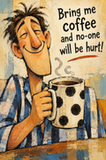 Bring Me Coffee and No-One Will Be Hurt! - Art Print