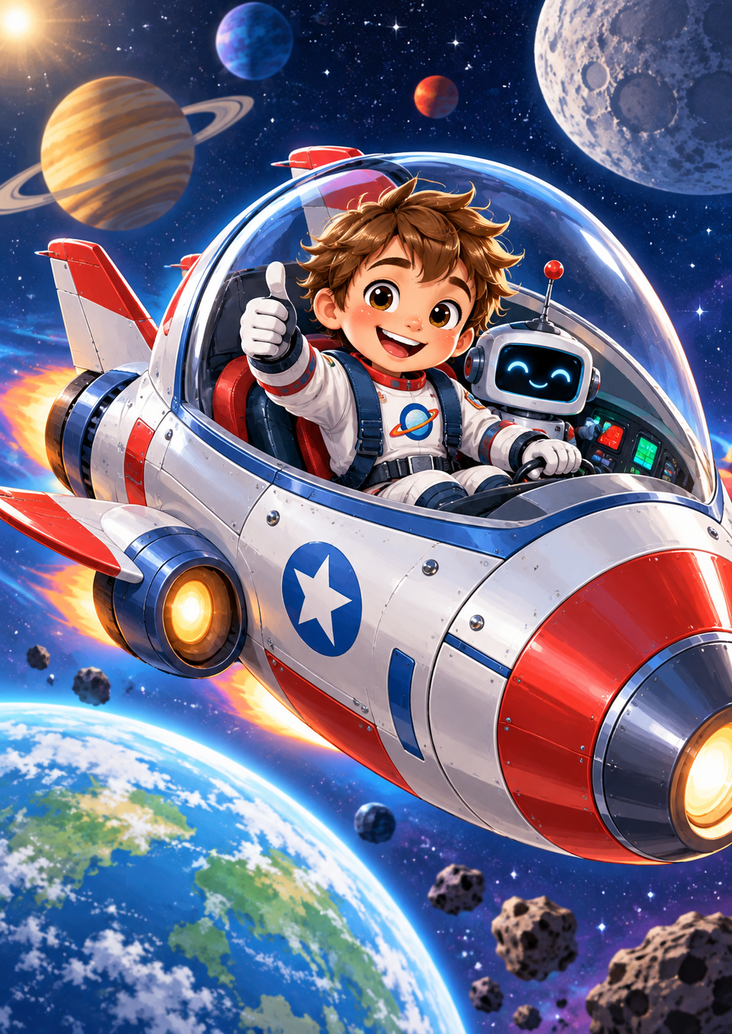 Space Adventure - Young Astronaut Art Print
