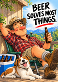 Beer Solves Most Things — Art Print